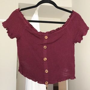 SOLD Off the shoulder crop top